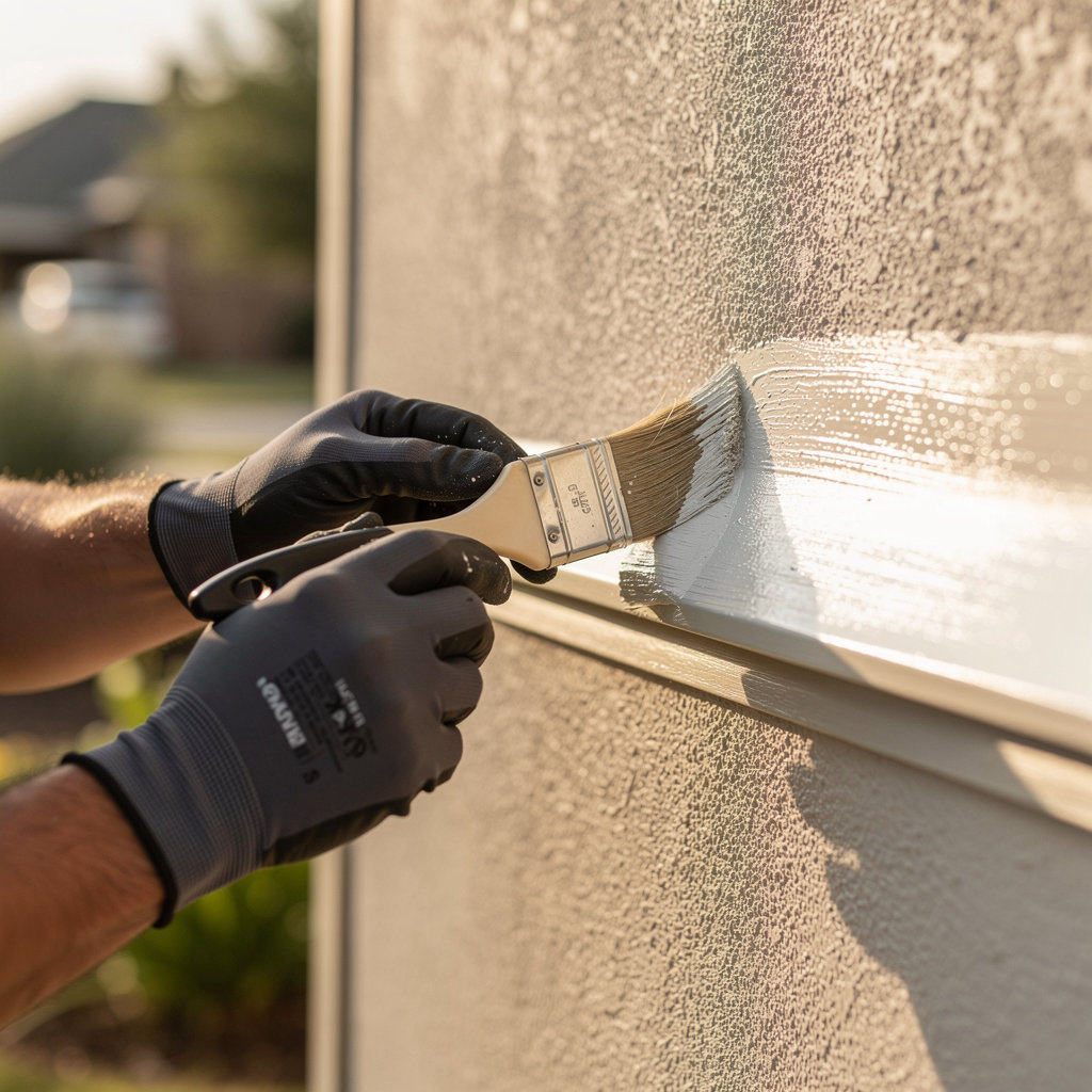 ALL EXTERIOR PRO team member discussing exterior project plans with homeowner in San Antonio, TX