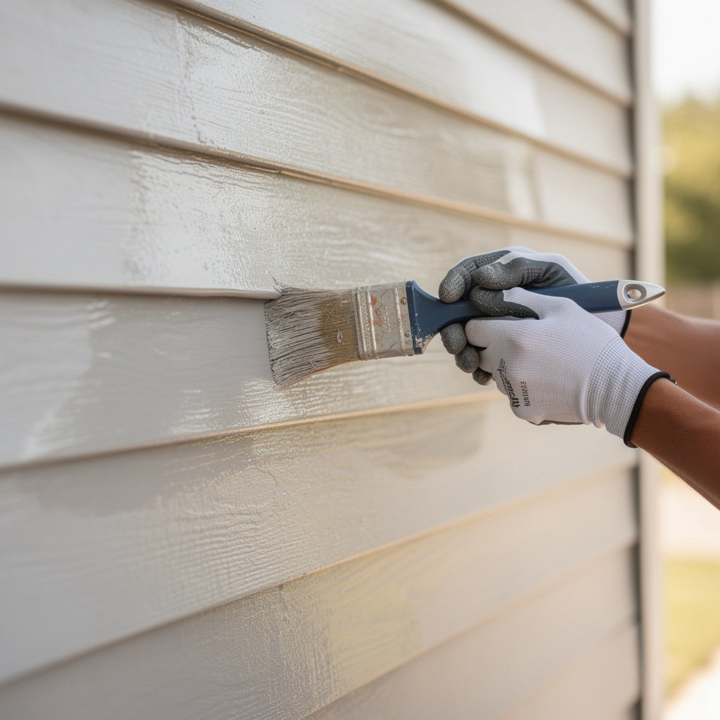 ALL EXTERIOR PRO contractor performing expert siding installation on a San Antonio, TX home
